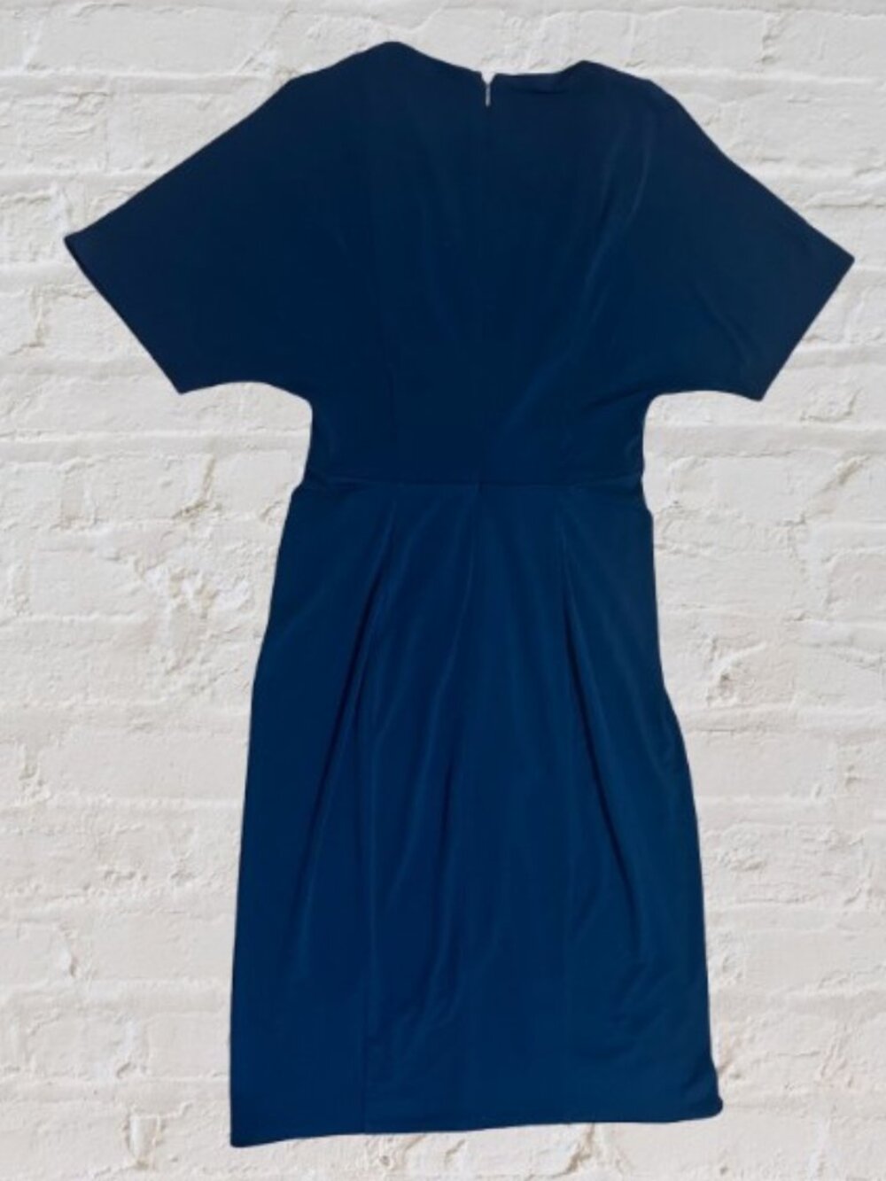 CATHERINE MALANDRINO Navy Blue Cutout Midi Cocktail Dress 6 - Picture 4 of 12